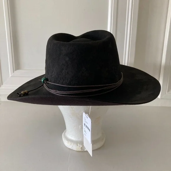 NWOT Free People x Ruediger Outback Charm Felt 100% Wool Brown Hat Sz M - Picture 3 of 9